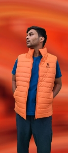 Orange Half Jacket